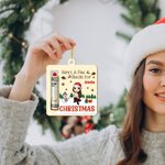 Personalised Cartoon Character Snowman Wooden Money Holder Christmas Ornament with Name Christmas Tree Hanging Decor Gift for Family