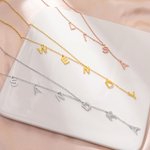 Gepersonaliseerde sierlijke Lariat Y-ketting met 3-9 initialen Moederdag Verjaardag Valentijnsdag Cadeau voor vrouwen