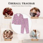 Personalisierte Haustier Gesicht Foto Pyjama Hose mit Pfoten Knochen Hautfreundliches Langarm Schlafanzug Set Geburtstag Geschenk für Tierliebhaber