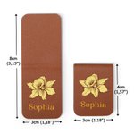 Personalisiertes Aquarell Geburtsblumen Magnetisches PU-Leder Lesezeichen mit Namen Geburtstag Weihnachten Geschenk für Buchliebhaber Bücherwurm