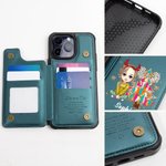 Personalizzato Cartoon Girl Glitter Bow Christmas Tree Pelle Flip Portafoglio Phone Case con portacarte e blocco RFID regalo per la famiglia amico