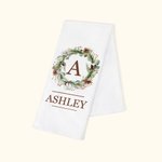 Asciugamano da cucina personalizzato in cotone al 100% con iniziali e nome, super assorbente, regalo di Natale per la famiglia ospitante.