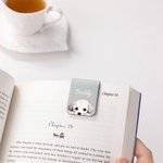 Marque-page Magnétique en Cuir Personnalisé avec Nom et Motif d'Animal de Compagnie Cadeau Anniversaire pour Amoureux de Lecture