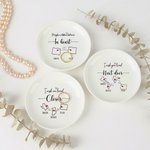 Personalised Long Distance State to State Map Ceramic Trinket Jewellery Dish with 2-4 Names Christmas Moving Away Gift for Women