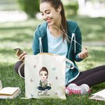 Sac en toile avec nom pour la fête des mères Cadeau de Noël pour les femmes