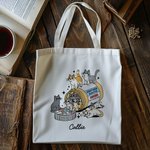 Personalizado lindo perro gato medicina botella bolsa de lona con nombre regalo de cumpleaños para los amantes de las mascotas