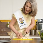 Personalised Cartoon Family Birth Flower 100% Cotton Absorbent Waffle Tea Towel with  Name Kitchen Decor Birthday Housewarming Gift for Mom Grandma