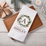 Asciugamano da cucina personalizzato in cotone al 100% con iniziali e nome, super assorbente, regalo di Natale per la famiglia ospitante.