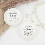 Personalised Long Distance State to State Map Ceramic Trinket Jewellery Dish with 2-4 Names Christmas Moving Away Gift for Women