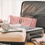 Personalised Cartoon Character Birth Flower Portable Heating Rod Storage Bag with Name  Christmas Travel Accessories Gift for Women