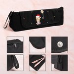 Personalised Cartoon Character Birth Flower Portable Heating Rod Storage Bag with Name  Christmas Travel Accessories Gift for Women
