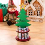 Personalised Christmas Tree Freestanding Wooden Money Holder with Text Christmas Gift for Kids Family