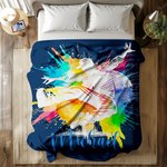 Personalisierte bunte Splash Ink Hip Hop Junge Mädchen weiche Decke mit Namen Tanzen Party Home Decor Geburtstagsgeschenk für Hip Hop Liebhaber