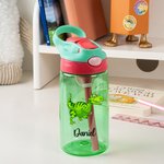 Borraccia Personalizzata da 480ml con Nome Cannuccia in Silicone e Manico Regalo di Compleanno per Bambini per il Ritorno a Scuola