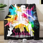 Personalisierte bunte Splash Ink Hip Hop Junge Mädchen weiche Decke mit Namen Tanzen Party Home Decor Geburtstagsgeschenk für Hip Hop Liebhaber