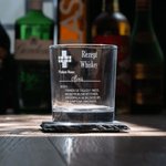 Personalisiertes Whisky Glas und Schiefer Untersetzer mit Laser Gravur Namen Lustige Rezept Vatertag Geschenk für Opa Papa