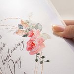 Personalised Floral Peter Rabbit Spiral Christening Guest Book with Clear PVC Linen Cover and 80 Blank Pages Baptism Memory Gift for New Parents