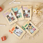 Personalized Best Dad Ever Wood Photo Car Visor Clip with Text Father's Day Birthday Gift for Family Car Owners