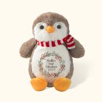Gepersonaliseerde eerste Vrolijk Kerstfeest Pinguïn Plushies Gift