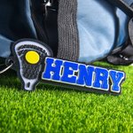 Personalizzato Multicolore Colori 3D Stampato Nome Racchetta Lacrosse Portachiavi Borsa Tag Lacrosse Mamma Regalo di compleanno per gli amanti dello s