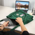 Bolso tote personalizado grande de pana con personaje de dibujo animado flor de nacimiento y nombre regalo de cumpleaños para mujeres y chicas