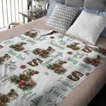 Personalizado lindo suéter de Navidad de punto Animal suave manta con la inicial y el nombre de Navidad decoración del hogar regalo para los niños de la familia