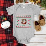 Personalized Cute Christmas Knitted Sweater Animal Baby Bodysuit Kid T-shirt Sweatshirt with Initial and Name Christmas Gift for Boys Girls