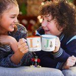 Personalisierte Cartoon Nussknacker 12oz Emaille Becher mit Initial Name Griff Geburtstag Geschenk für Familie Kinder