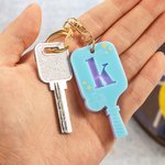 Personalized Cute Pickleball Paddle Acrylic Keychain with Initial Birthday Anniversary Gift for Pickleball Lover