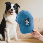 Personalisierte Multicolor Hund Katze Foto 100% Baumwolle einstellbar Baseballmütze mit Namen Geburtstag im Freien Geschenk für Tierbesitzer