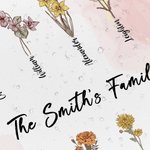 Henkilökohtainen 1-15 syntymäkukat Vedenpitävä suihkuverho, jossa on 12 ruosteenkestävää läpivientiä Kylpyhuoneen sisustus Housewarming syntymäpäivälahja perheelle ystävälle