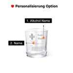 Personalisiertes Whisky Glas und Schiefer Untersetzer mit Laser Gravur Namen Lustige Rezept Vatertag Geschenk für Opa Papa