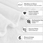 Couverture Super Douce Personnalisée avec 1-20 Noms en Forme de Coeur Décoration Intérieure Cadeau Anniversaire Saint-Valentin pour Couple Famille