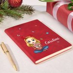 Personalizzato Cartoon mamma nonna nascita bouquet di fiori 100 pagine A5 pelle foderato Journal Notebook con nome compleanno regalo di Natale per le donne