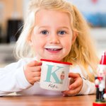 Personalisierte Cartoon Nussknacker 12oz Emaille Becher mit Initial Name Griff Geburtstag Geschenk für Familie Kinder