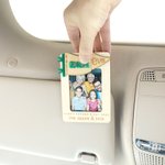 Personalized Best Dad Ever Wood Photo Car Visor Clip with Text Father's Day Birthday Gift for Family Car Owners