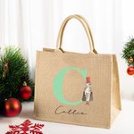 Sac en toile de jute avec initiales et nom Casse-Noisette Fée Ballet Girl Cadeau d'anniversaire pour la famille et les enfants