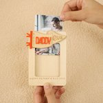 Personalized Best Dad Ever Wood Photo Car Visor Clip with Text Father's Day Birthday Gift for Family Car Owners