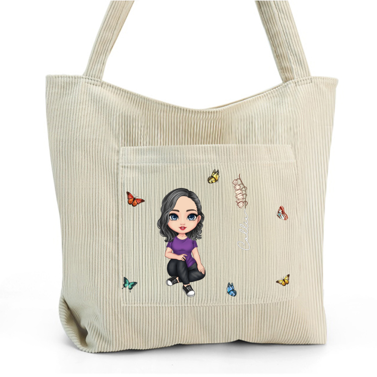 Borsa in tela con orsetto carino Borsa per la spesa portatile in