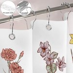 Henkilökohtainen 1-15 syntymäkukat Vedenpitävä suihkuverho, jossa on 12 ruosteenkestävää läpivientiä Kylpyhuoneen sisustus Housewarming syntymäpäivälahja perheelle ystävälle