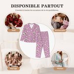 Pyjama à Manches Longues Personnalisé avec Portrait Nom Animaux Pantalon ou Set à Choix Cadeau Anniversaire pour Amoureux de Chien