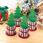 Personalised Christmas Tree Freestanding Wooden Money Holder with Text Christmas Gift for Kids Family