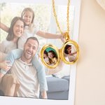 Croce personalizzata di nascita Bouquet di fiori Collana fotografica Gioielli incisi cristiani Regalo di battesimo, compleanno, Natale per le donne