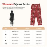 Personalized Funny Gingerbread Man Heart Photo Portrait Long Pajama Pants with Text and Drawstring Christmas Anniversary Gift for Women Men