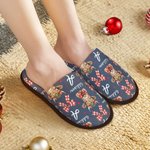 Personalisierte Multicolor Weihnachten Bogen Hochland Kuh Anti-Rutsch Plüsch Hausschuhe mit Namen Geburtstag Weihnachtsgeschenk für Frauen