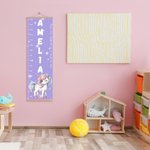 Personalised Fantasy Unicorn Height Growth Chart with Name Nursery Baby Room Decor Birthday Baptism Gift for Baby Kid