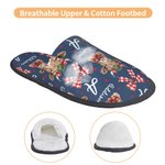 Personalisierte Multicolor Weihnachten Bogen Hochland Kuh Anti-Rutsch Plüsch Hausschuhe mit Namen Geburtstag Weihnachtsgeschenk für Frauen