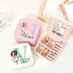 Personalized Ballerina Dance Girl Leather Travel Jewelry Box with Name and Mirror Birthday Holiday Gift for Ballerina Ballet Lovers