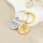 Personalised Wish We Lived Closer Engraved Love Heart Connection State Map Disc Keychain Birthday Farewell Long Distance Gift for Family Friend