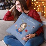 Personalised Cartoon Mom Grandma Birth Flower Garden Throw Pillow Cover with 1-8 Names Home Decor Birthday Family Gift for Women